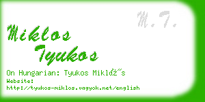 miklos tyukos business card